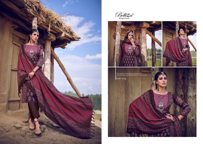 Belliza Saiba Winter Alpine Wool Pashmina Dress Material
